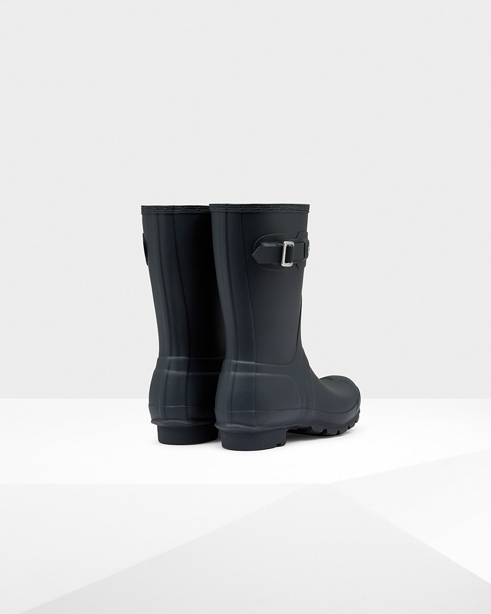 Hunter Original Short Rain Boots - Sale Womens Navy - HCVJSR845